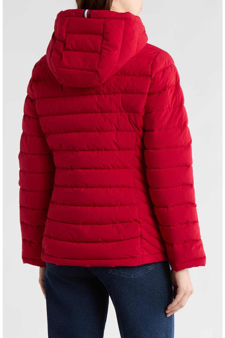 Stretch Water Resistant Quilted Jacket, Alternate, color, CRIMSON