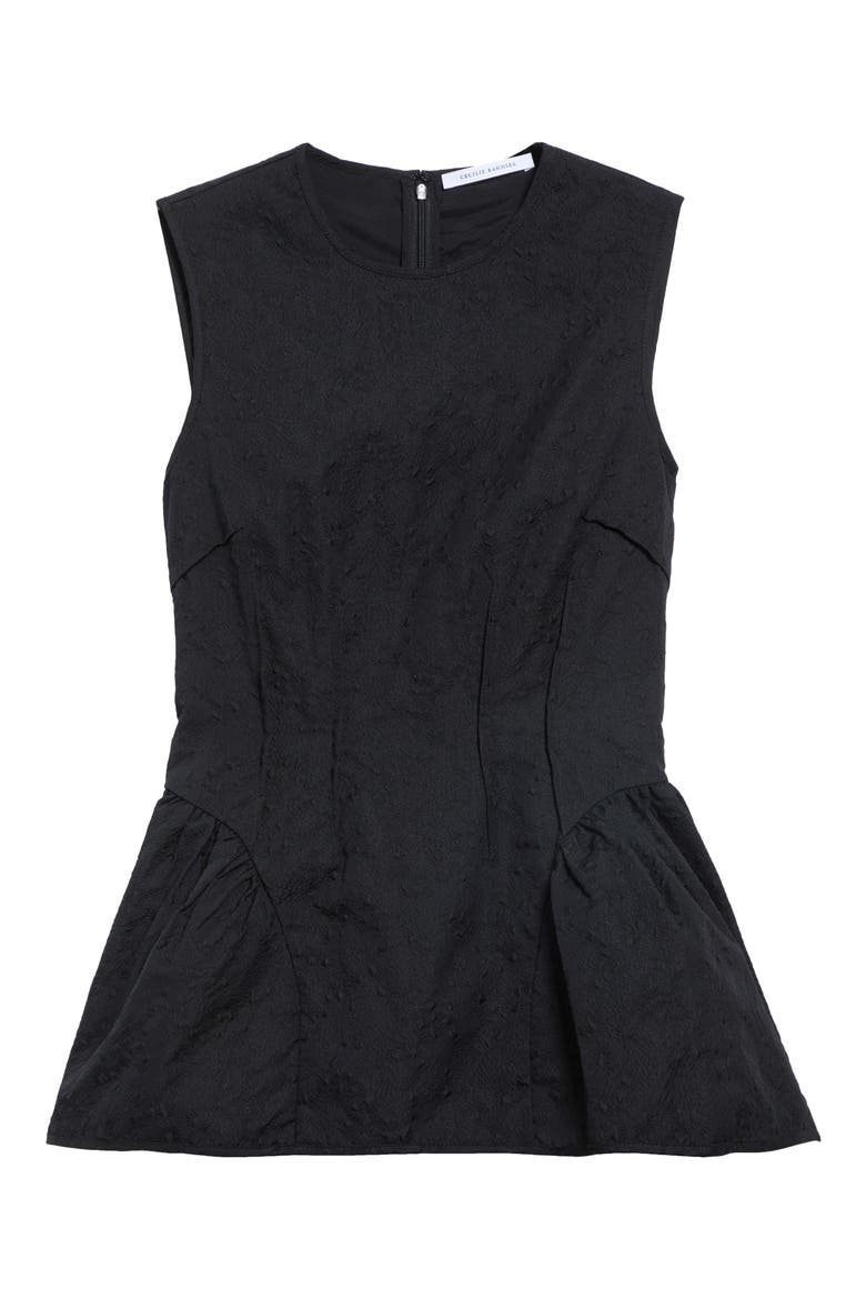 Daimi Cotton Blend Matelassé Top, Main, color, BLACK