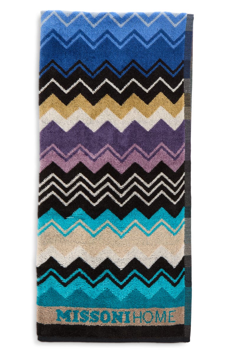 Missoni Gicomo Bath Towel, Main, color, Turqoise Multicolor