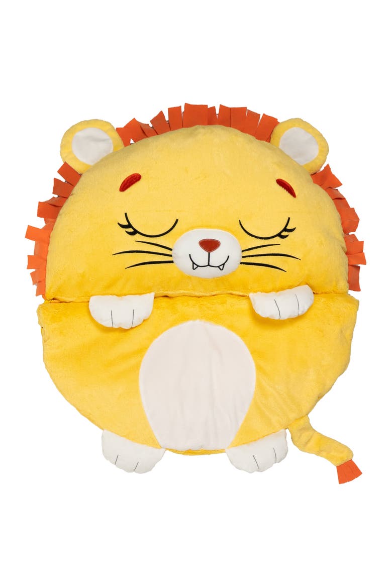 Pillow & Sleepy Sack, Large Lion Lex, 66 Inch x 30 Inch, Alternate, color, Yellow