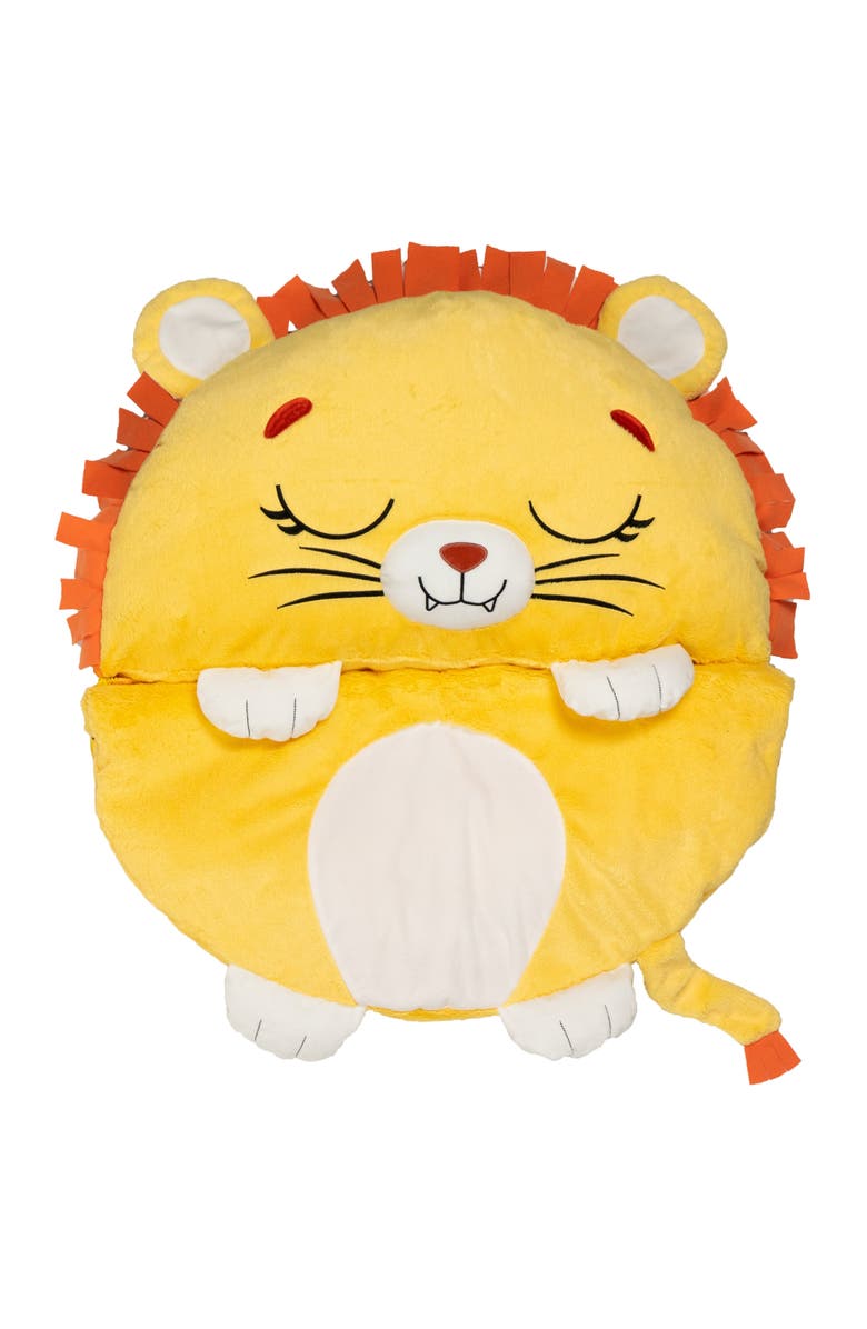Happy Nappers Pillow & Sleepy Sack, Large Lion Lex, 66 Inch x 30 Inch, Alternate, color, Yellow