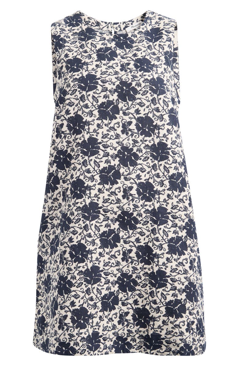 Madewell Sleeveless Mini Shift Dress, Main, color, Oat