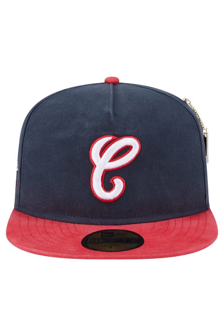 Men's New Era  Navy Chicago White Sox Championship Side Flag A-Frame 59FIFTY Fitted Hat, Alternate, color, Navy