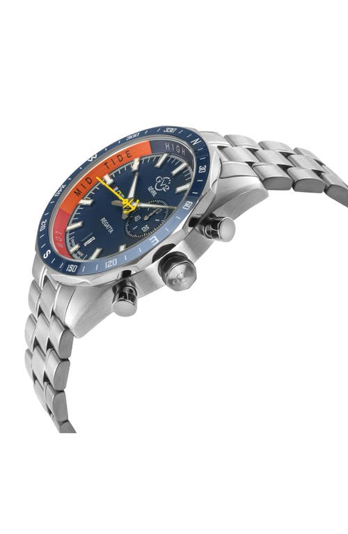 Gv2 Regatta Stainless Steel Swiss Quartz Bracelet Watch, 42mm In Blue/stainless Steel