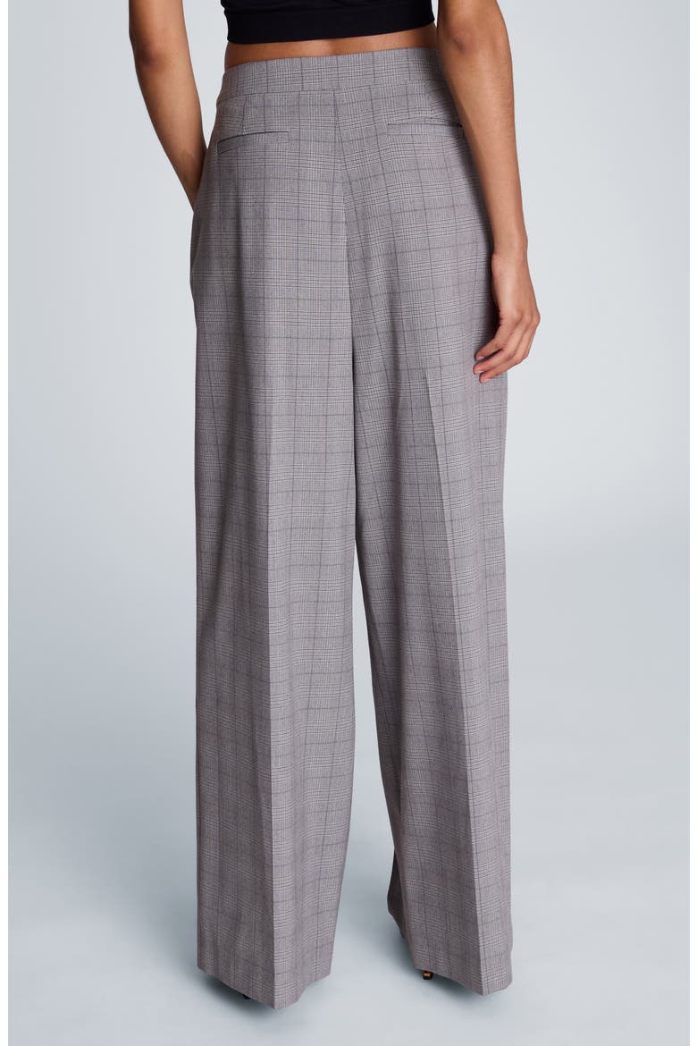 High Waist Triple Pleat Wide Leg Pants, Alternate, color, LIGHT MED BARK MULTI