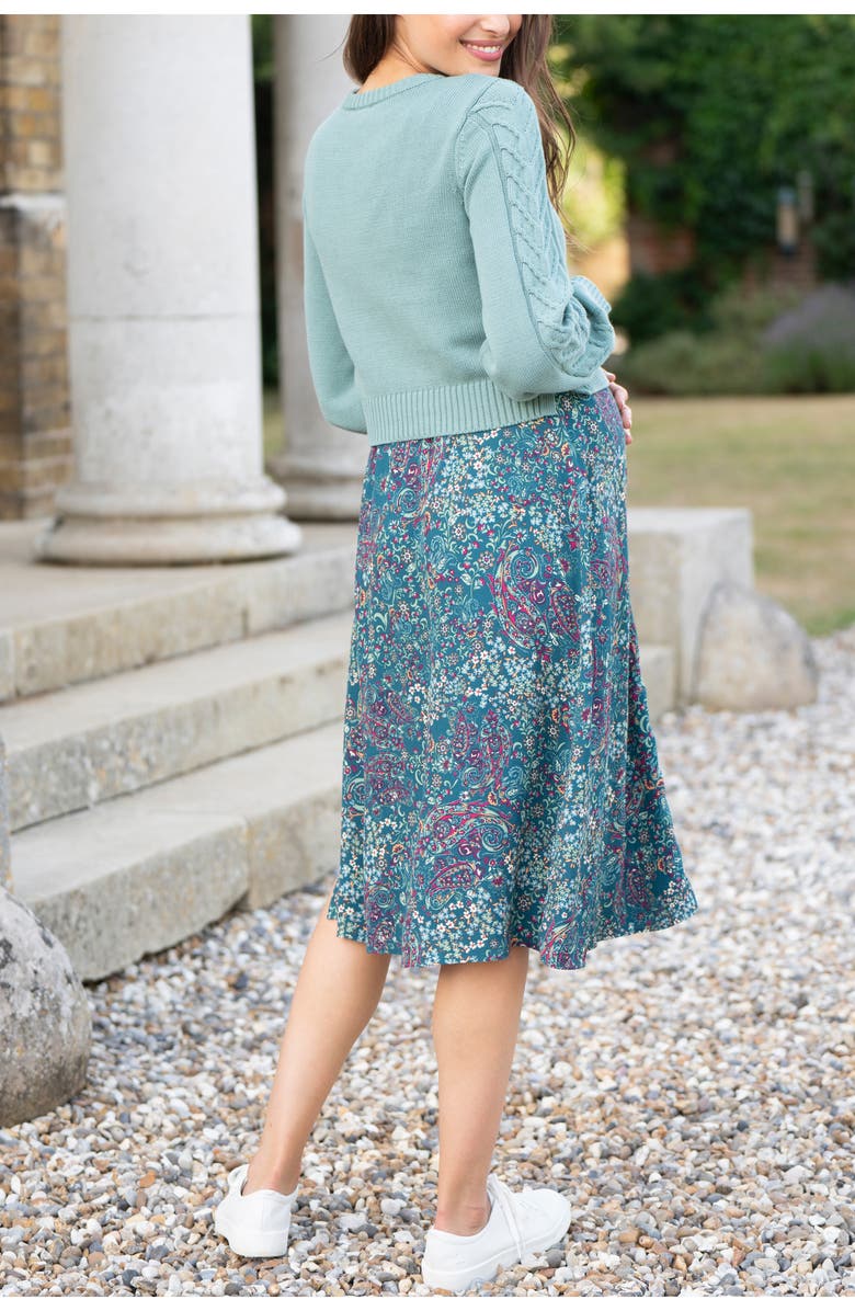Seraphine Floral Paisley Dress & Sweater Maternity/Nursing Set, Alternate, color, 