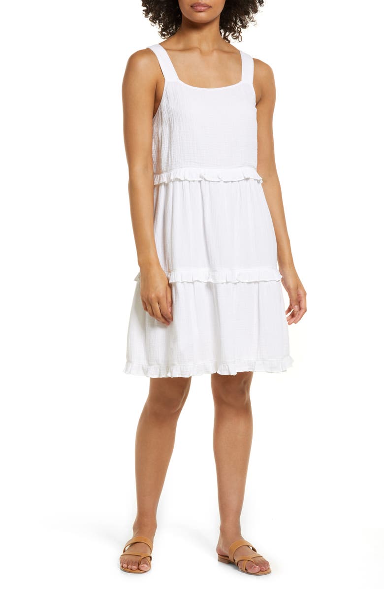 beachlunchlounge Lilian Tiered Ruffle Cotton Gauze Dress | Nordstrom