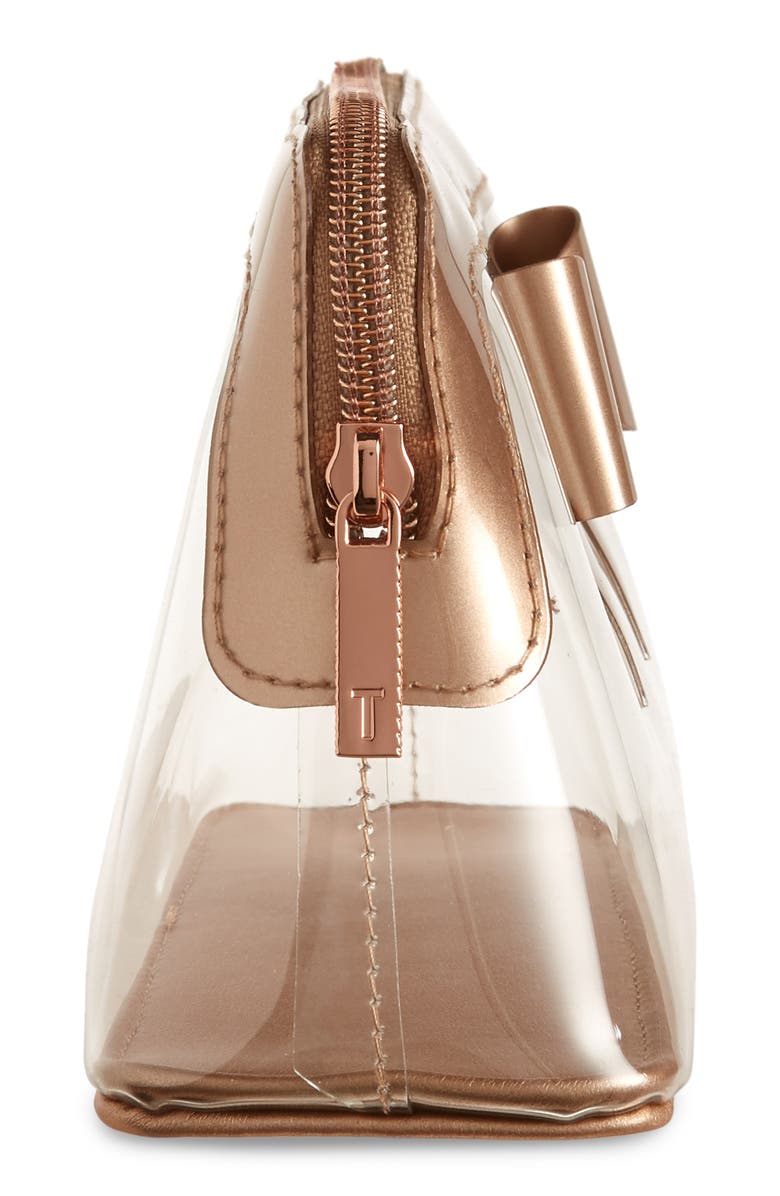 Ted Baker London Gemi Bow Clear Cosmetics Bag, Alternate, color, 