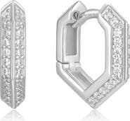 ANIA HAIE Pavé Shield Huggie Hoop Earrings