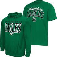 STARTER Men's Starter  Kelly Green Philadelphia Eagles Vintage Logo Hoodie & T-Shirt Combo Pack