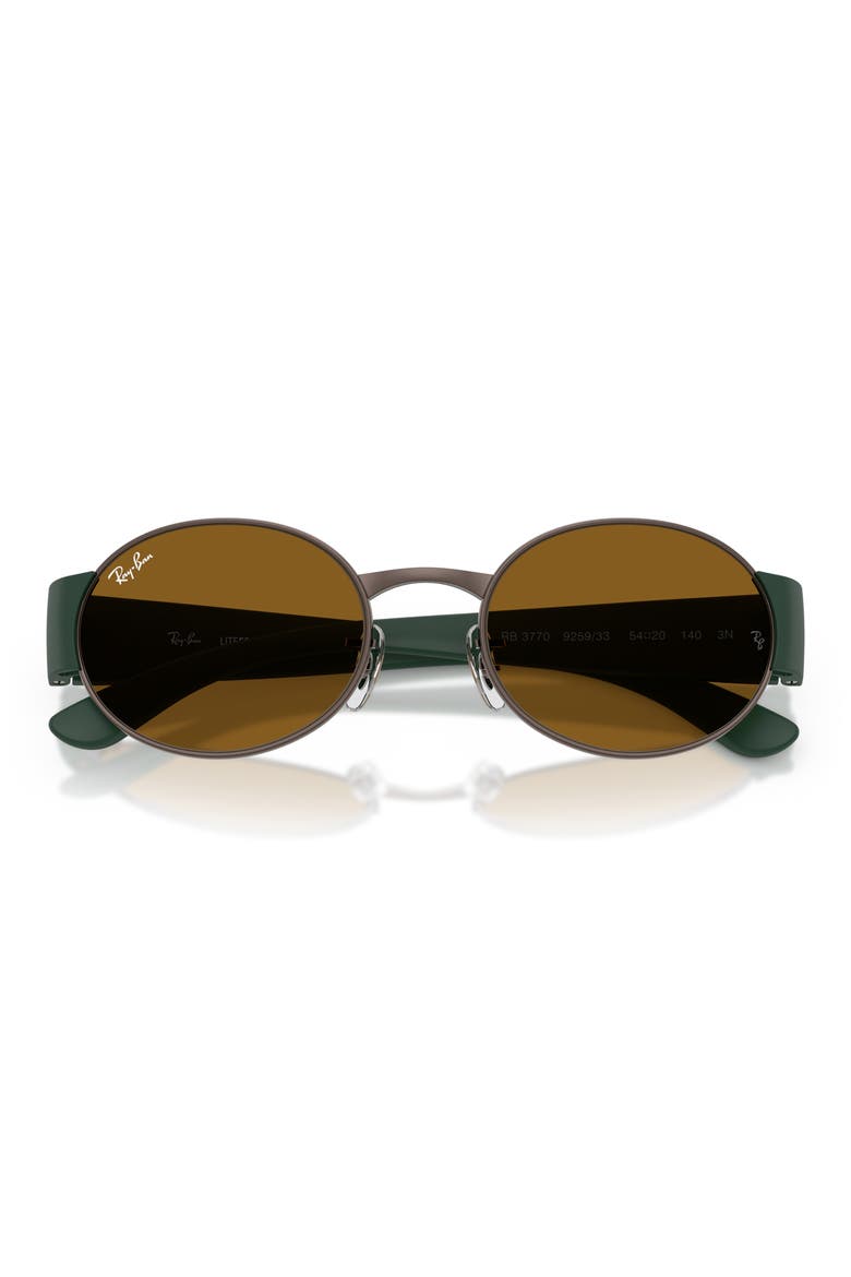 52mm Oval Sunglasses, Alternate, color, COPPER / BROWN
