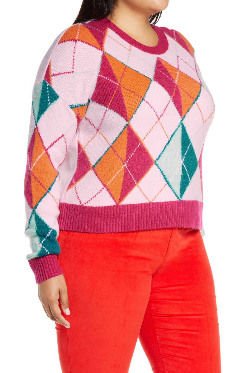 Halogen<sup>®</sup> x Atlantic-Pacific Argyle Sweater, Alternate, color, 