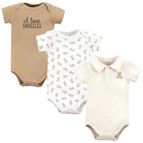 Triple Pack of Essential Cotton One-Piece Rompers