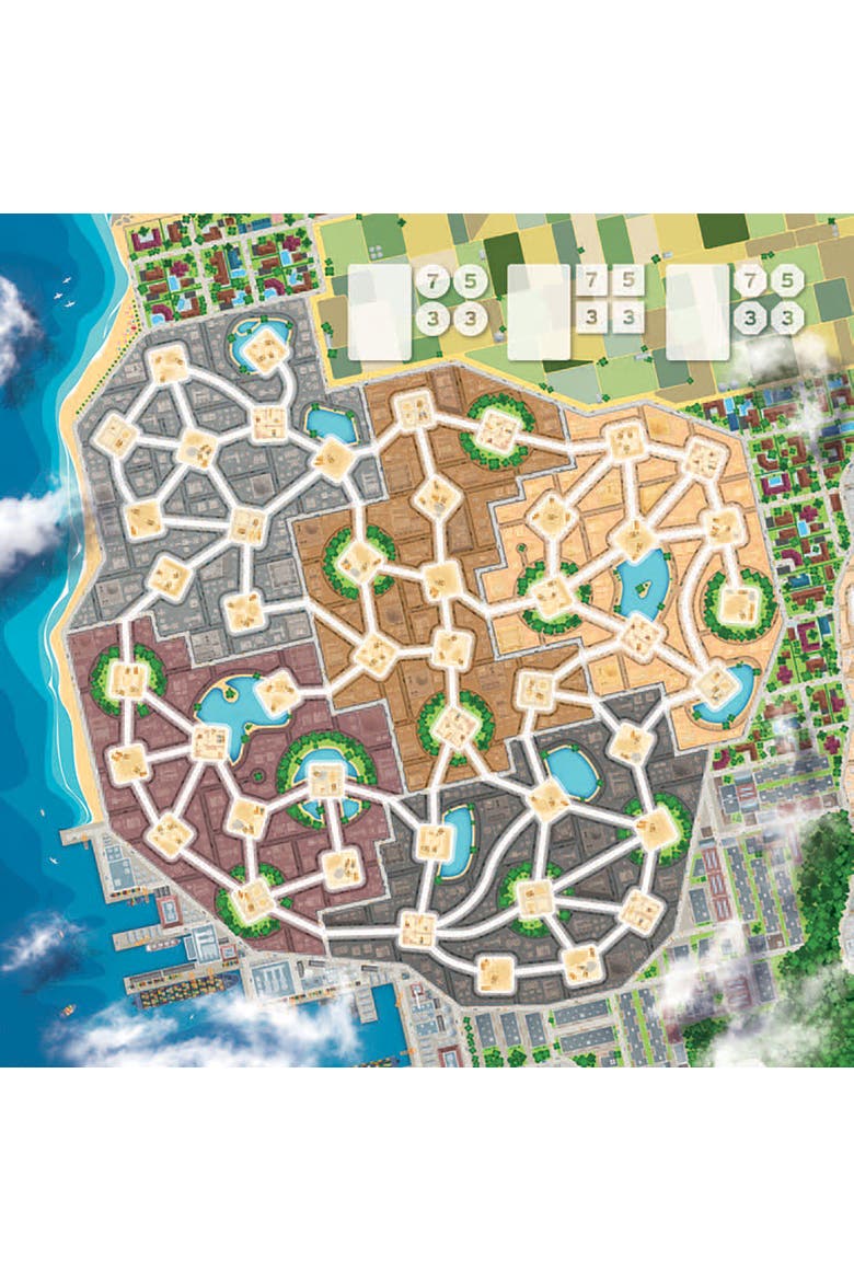 Tower Up City Building Board Game, Alternate, color, Multicolored