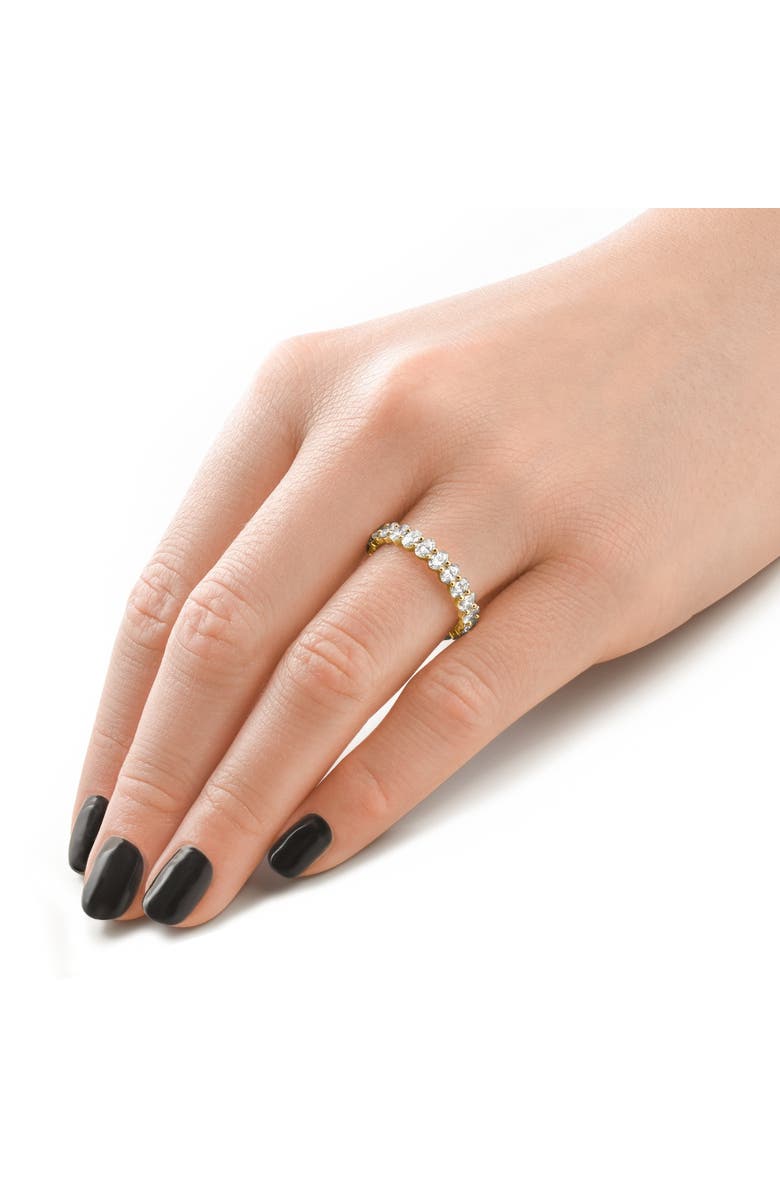 Bliss Diamond 14k Gold 2.25ct Oval Diamond Eternity Ring, Alternate, color, 14K Yellow Gold