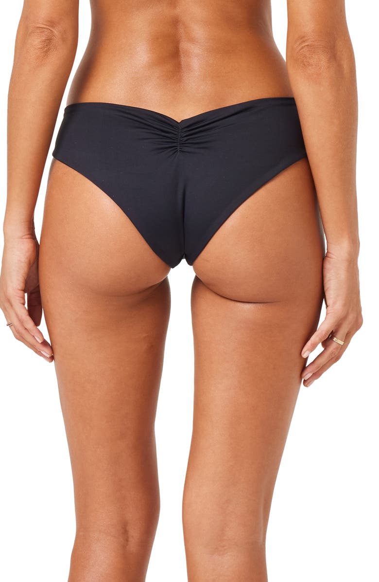 LSPACE Monica Shirred Bikini Bottoms, Alternate, color, 