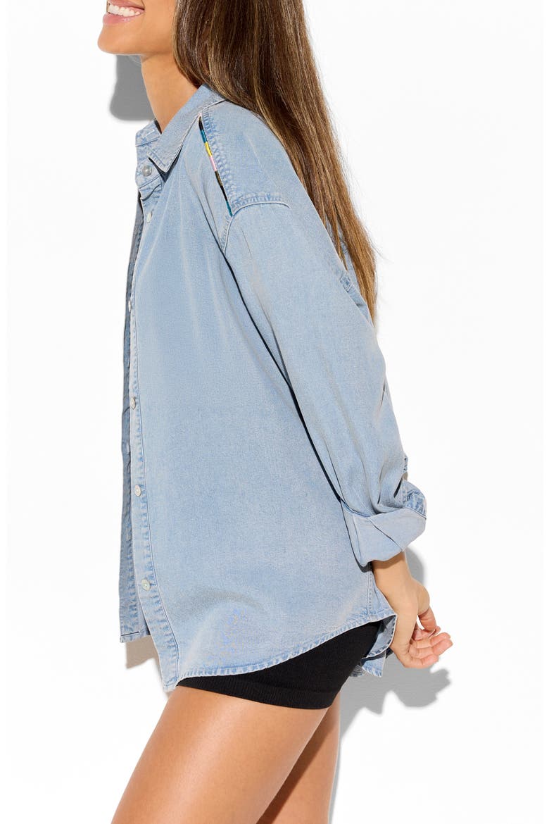 Solstice Chambray Button-Up Shirt, Alternate, color, SUNBLEACHED CHAMBRAY