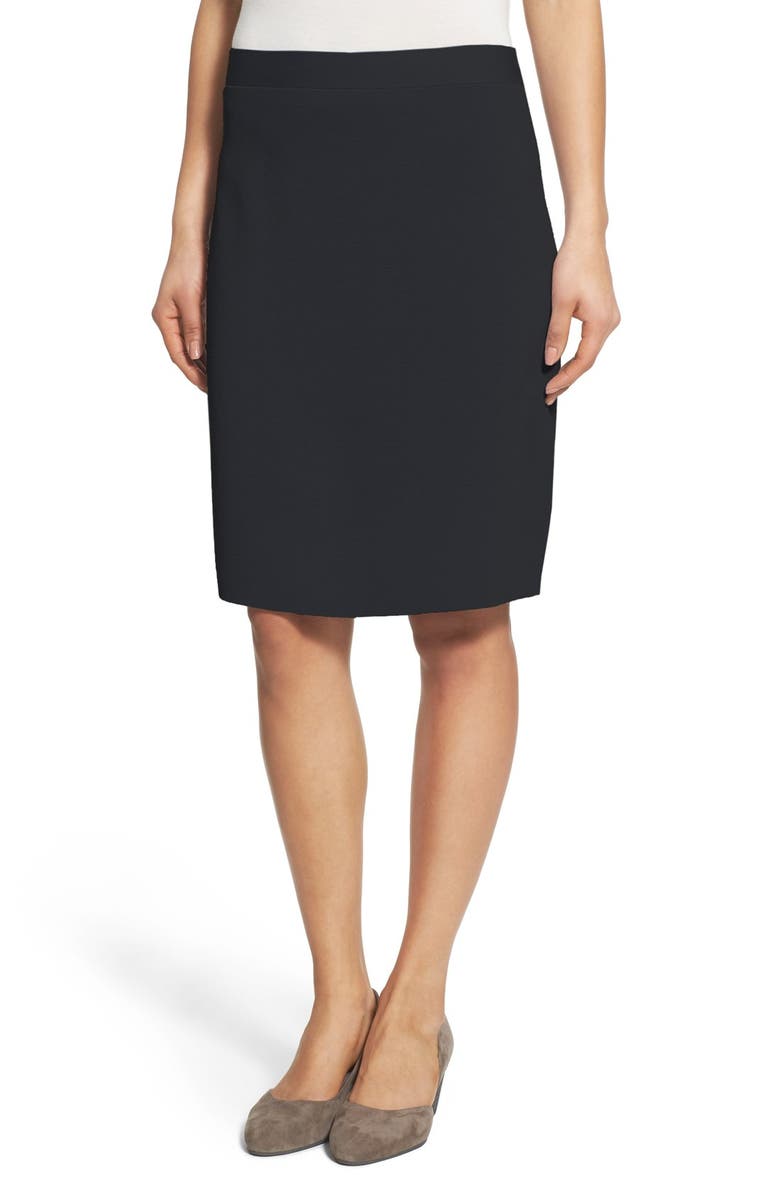 Eileen Fisher Silk & Organic Cotton Knit Pencil Skirt, Main, color,