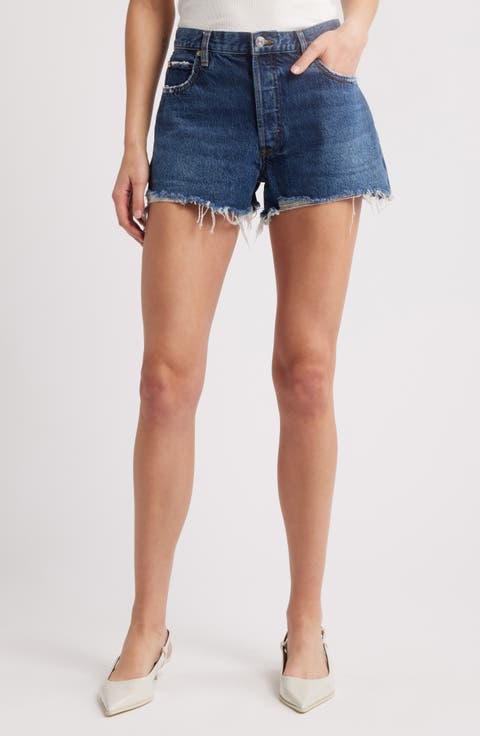 The Hang Frayed Hem Denim Short