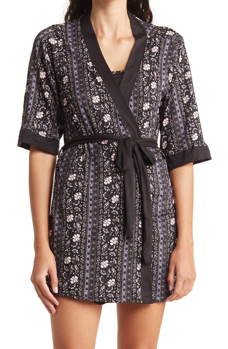 Jessica Simpson Floral Print 3-Piece Pajama Set, Main, color,