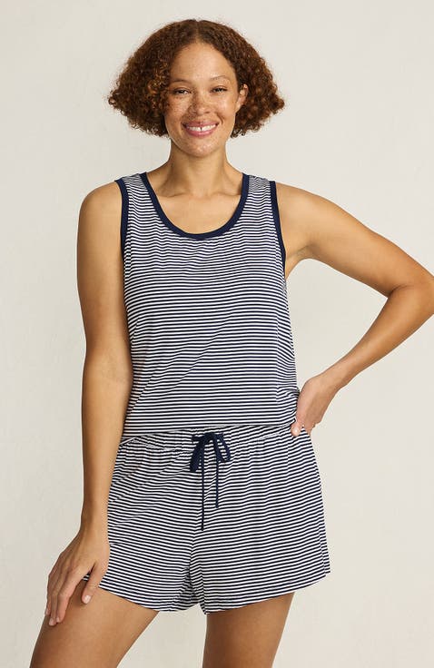 Cooling 3 Piece Pajama Set - Robe Tank and Shorts
