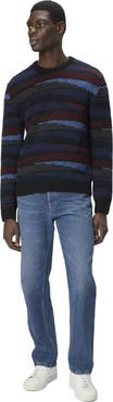 Missoni Crew Neck Sweater With Striped Inlay