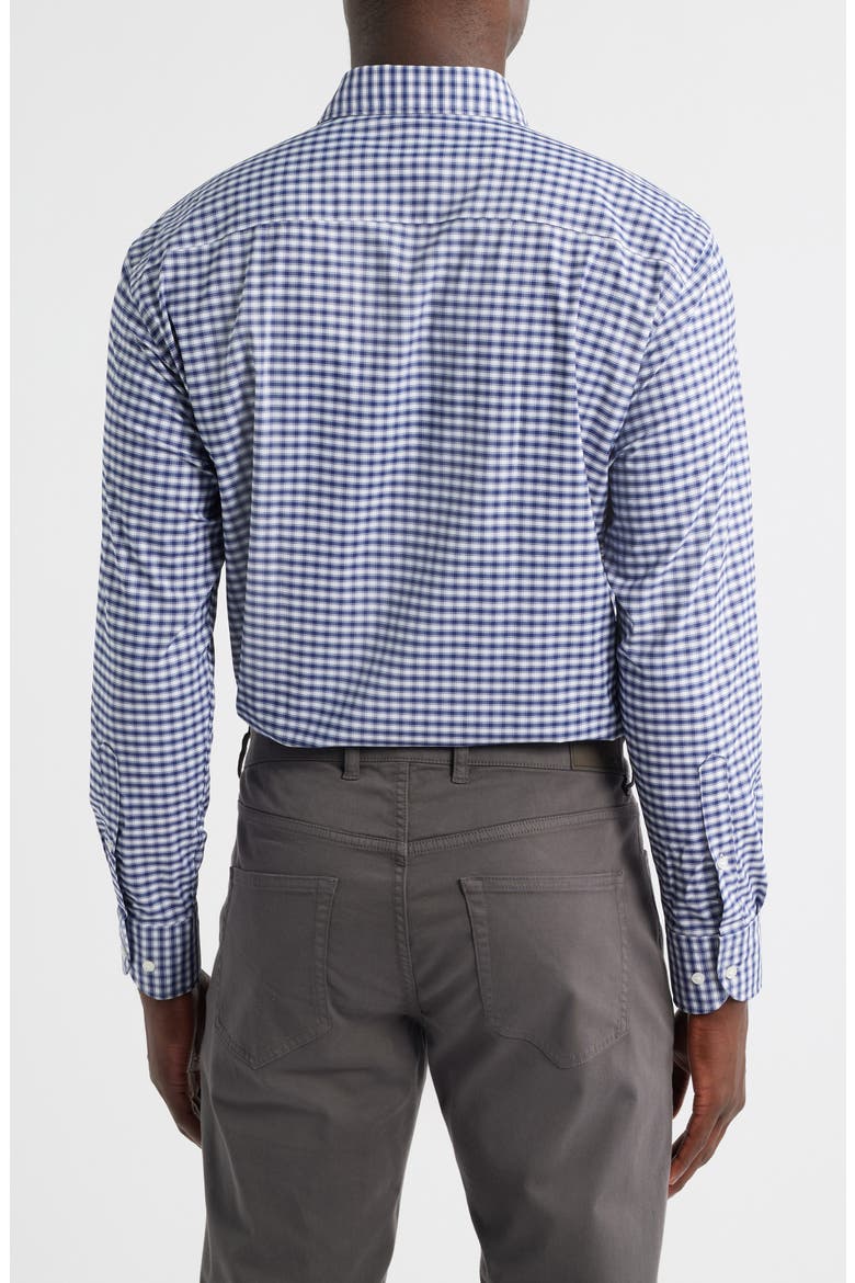 Fairbanks Ombré Check Performance Twill Button-Up Shirt, Alternate, color, NAVY