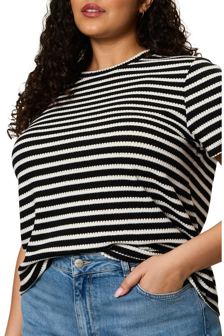 Perfect Stripe Relaxed Fit T-Shirt, Alternate, color, WHITE/ BLACK STRIPE