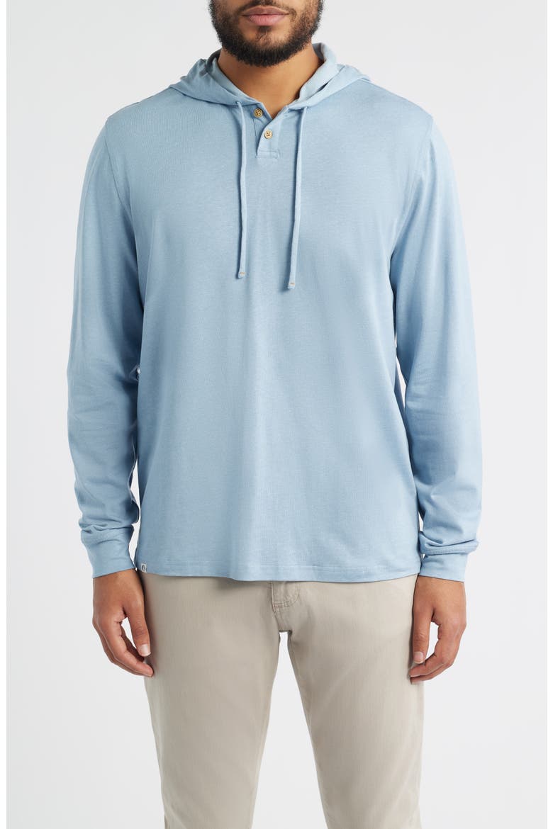 Jase Hangin' Out Long Sleeve Hooded T-Shirt, Main, color, MALIBLU