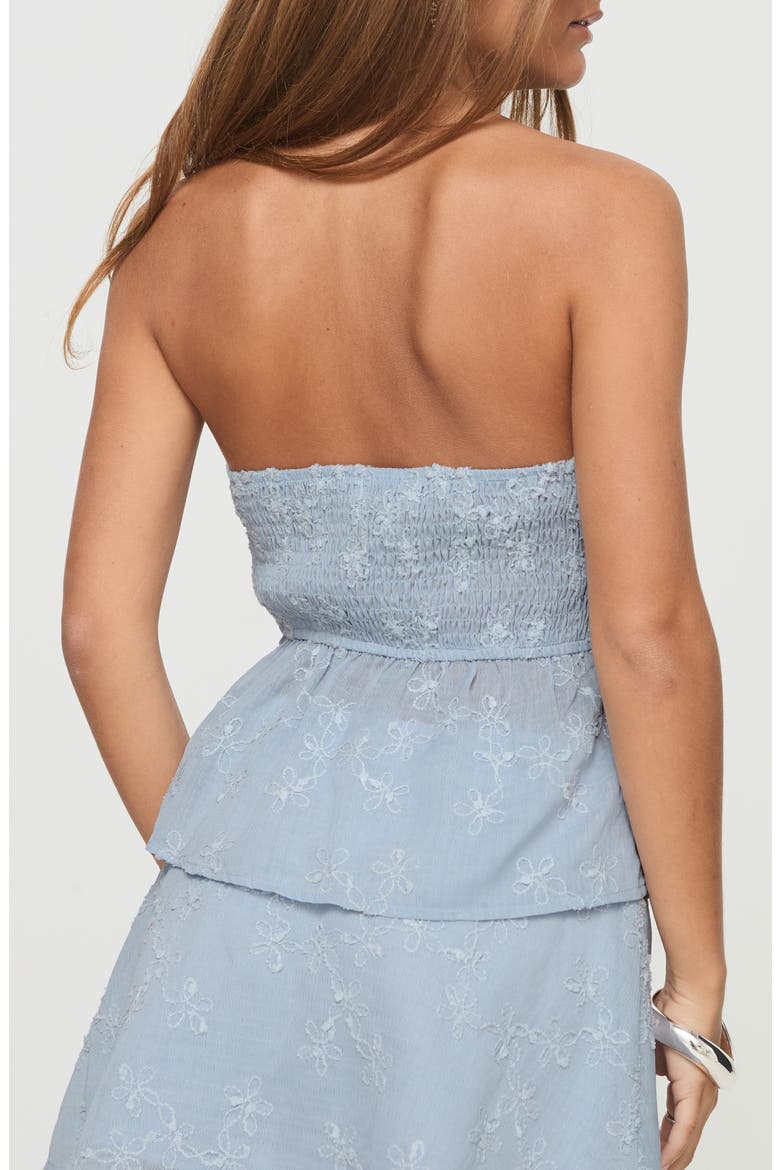 Rosenberg Embroidered Strapless Top, Alternate, color, BLUE