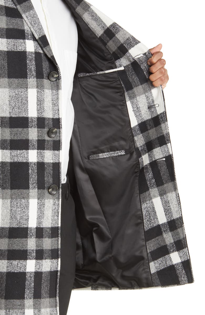 Open Edit Plaid Overcoat, Alternate, color, 