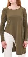 Chaus Asymmetrical Hem Long Sleeve Tunic