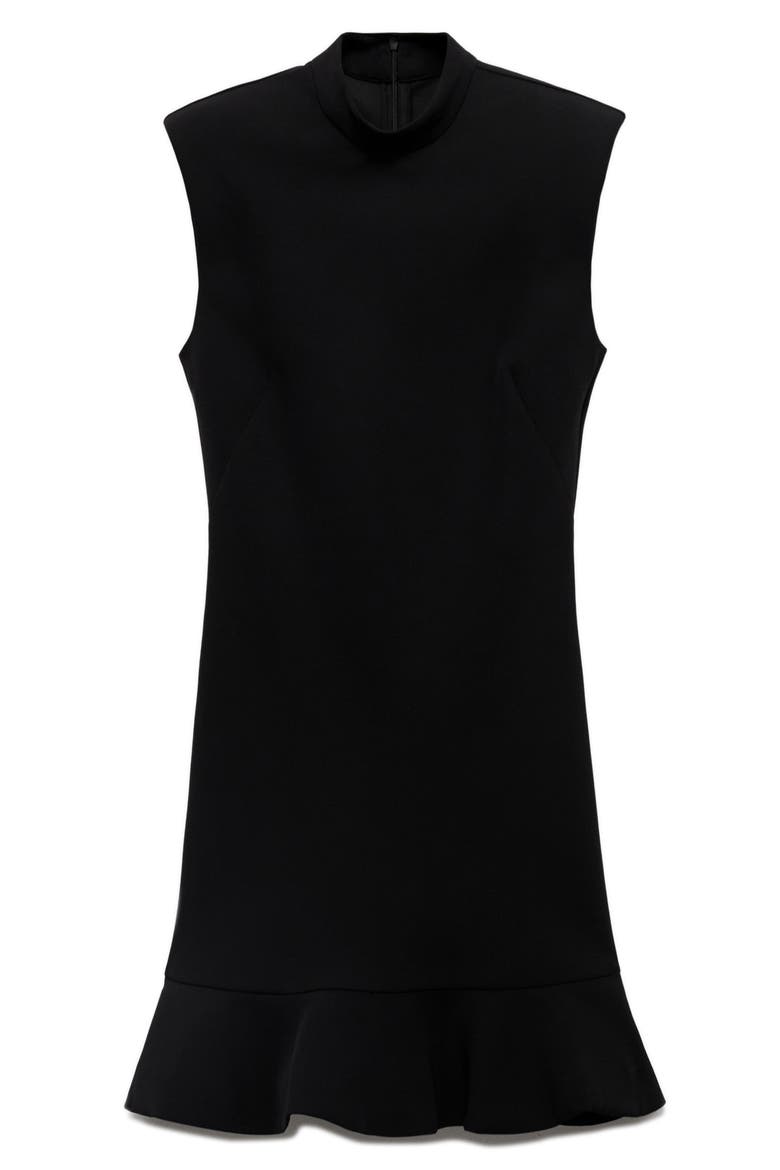 Landa Sleeveless Ruffle Hem Dress, Alternate, color, BLACK