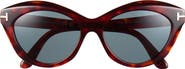 TOM FORD Toni 55mm Oval Sunglasses