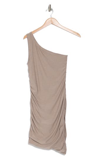 BEYOND YOGA BEYOND YOGA FEATHERWEIGHT CARRIED AWAY ONE-SHOULDER BODY-CON MINIDRESS