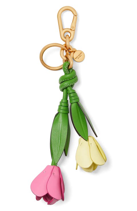 leather tulip key fob