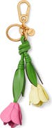 Kate Spade New York leather tulip key fob