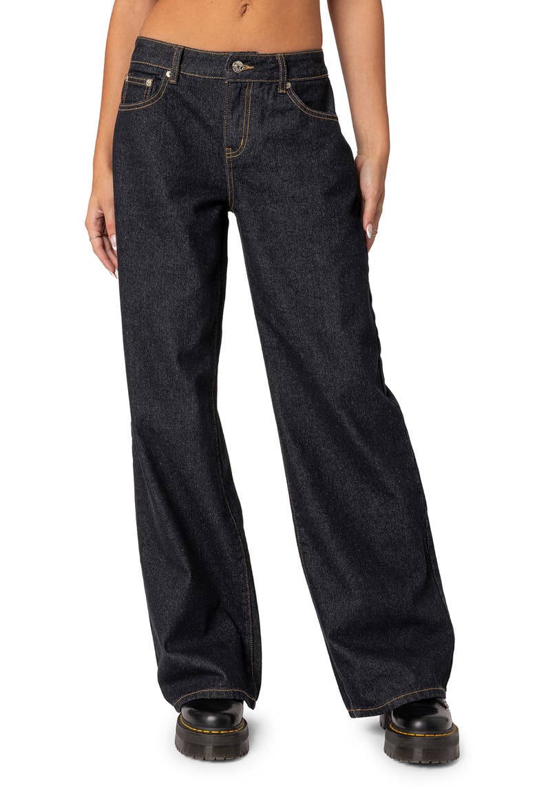 Raelynn Low Rise Wide Leg Jeans, Main, color, INDIGO-BLUE-RAW-WASH