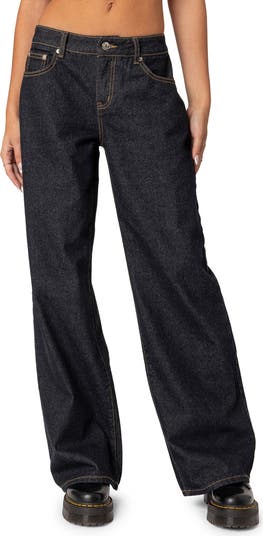 EDIKTED Raelynn Low Rise Wide Leg Jeans | Nordstrom