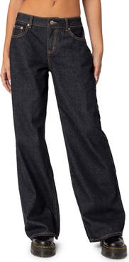 EDIKTED Raelynn Low Rise Wide Leg Jeans