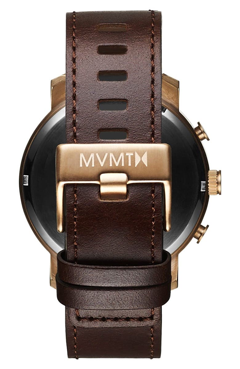 MVMT WATCHES MVMT Chronograph Leather Strap Watch, 45mm, Alternate, color, 