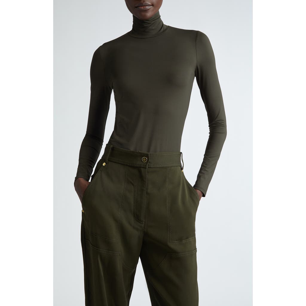 St John St. John Collection Nuda Jersey Turtleneck Top