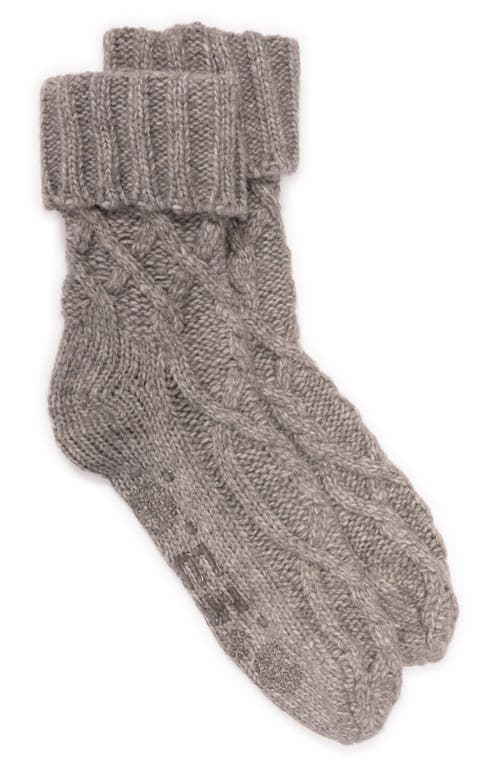Muk Luks Cuffed Lounge Socks In Brown