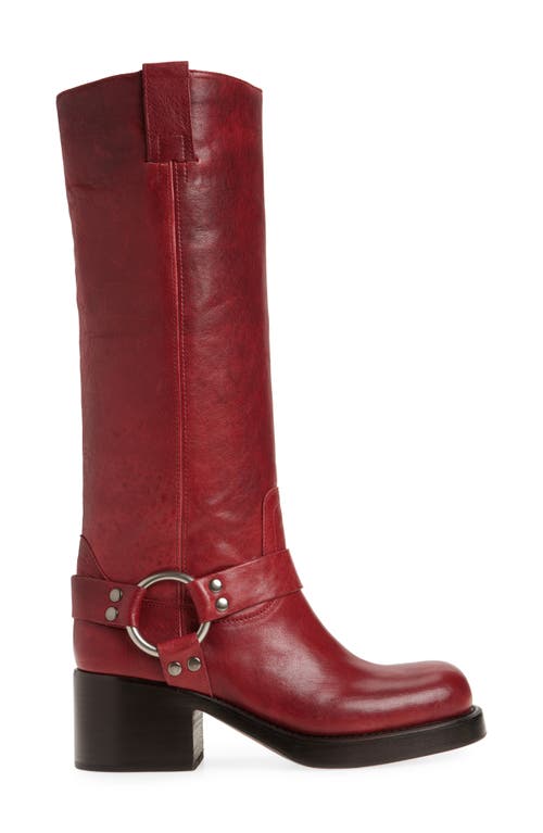 Jeffrey Campbell Reflect Knee High Boot In Red Silver