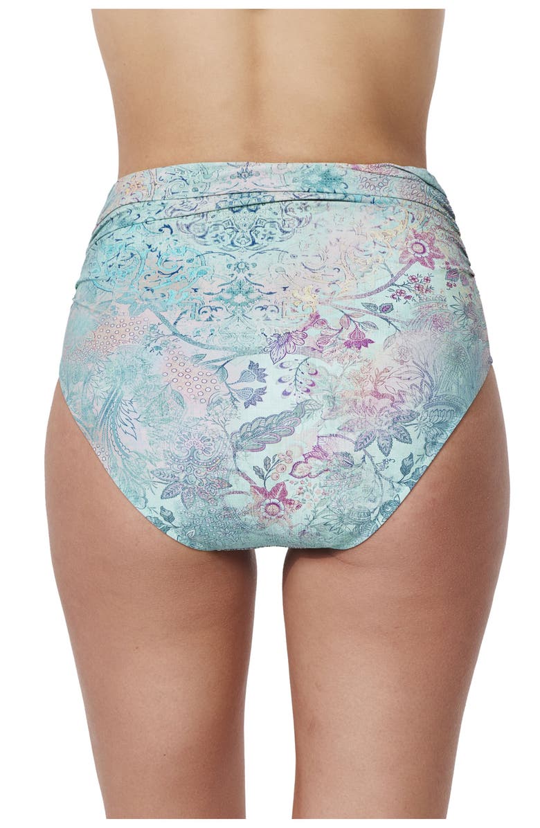 Profile by Gottex Souk High Waist Swim Bottom, Alternate, color, Multi-Turquoise