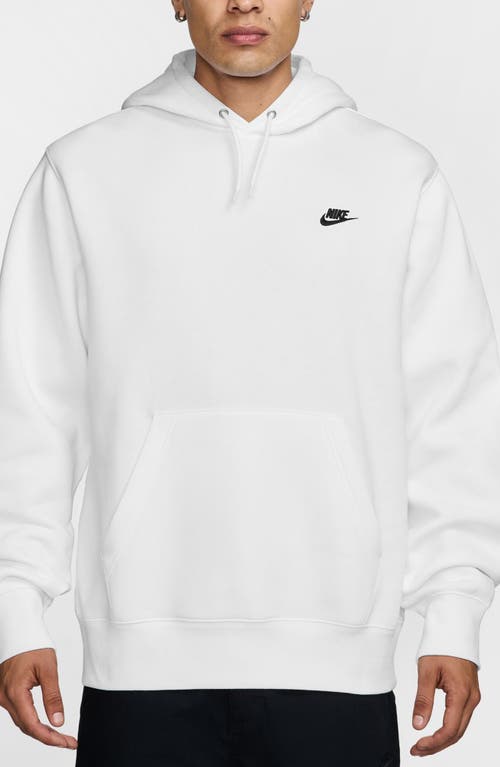 Nike Club Fleece Pullover Hoodie In White