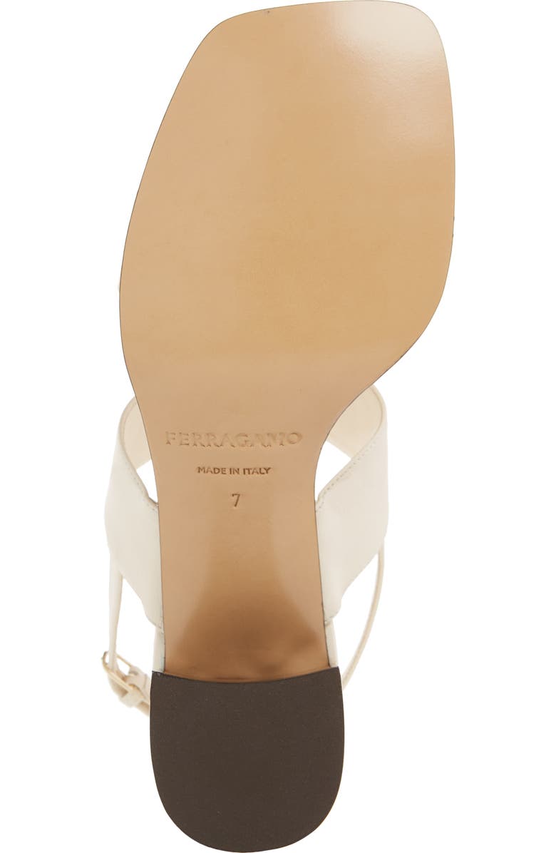FERRAGAMO Lou Gancio Slingback Sandal, Alternate, color, Mascarpone