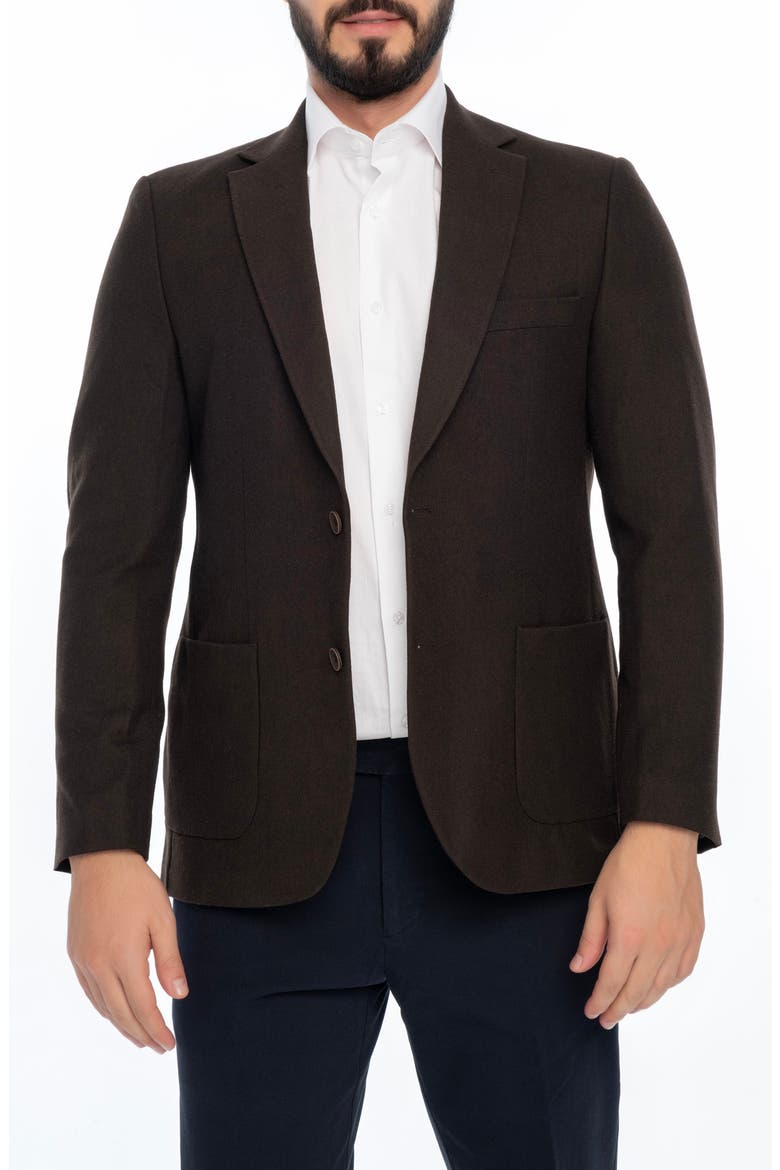 Solid Sport Coat, Main, color, DARK BROWN