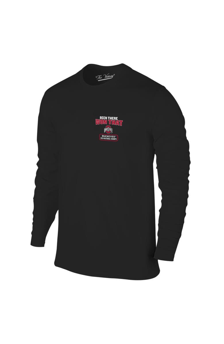 VICTORY LABEL Men's  Black Ohio State Buckeyes College Football Playoff 2024 National Champions Tour Long Sleeve T-Shirt, Alternate, color, 