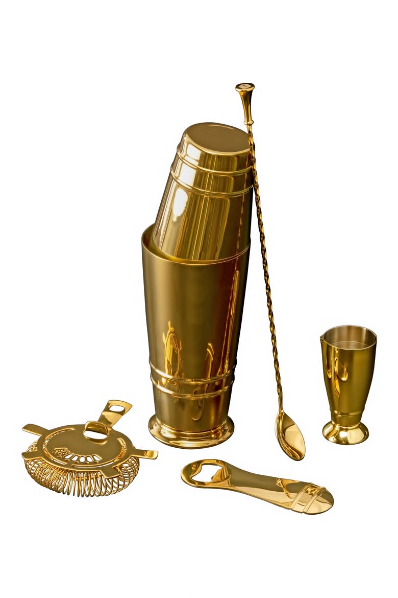 Crafthouse Bartender Essentials 4-Piece Set, Main, color, GOLD